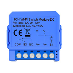 Tuya WIFI/ZigBee zero-contact dry connection 12 24VDC low-voltage intelligent switch on-off device