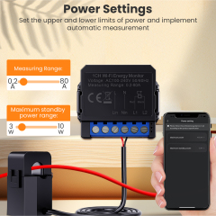 Wifi/ZigBee switch module Smart living electricity meter Wifi smart electricity meter 80A Wifi electricity meter power monitoring module