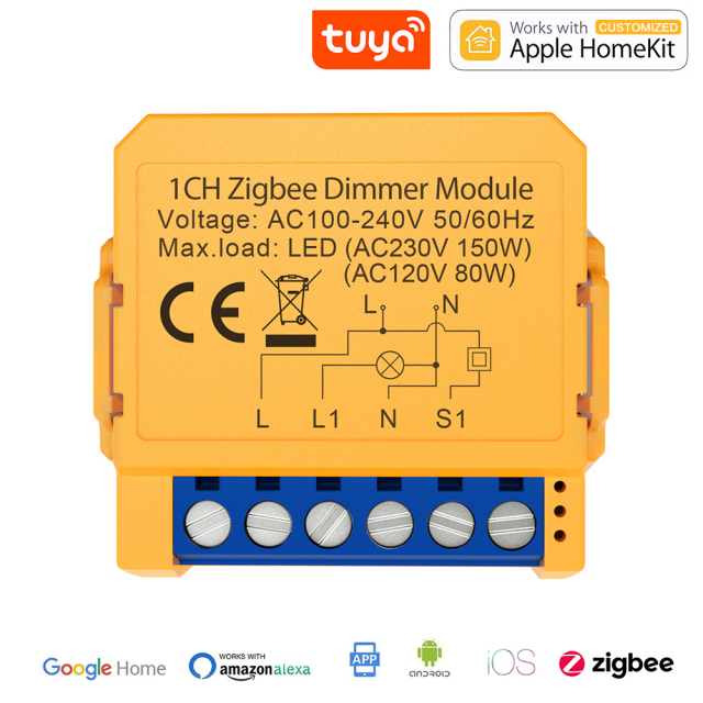 WiFi/ZigBee dimming on-off device 1/2-way cassette smart switch lighting module