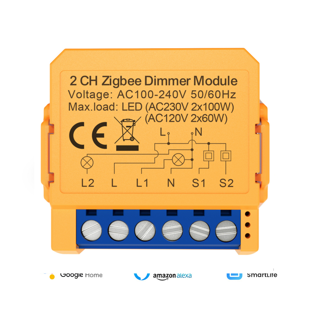WiFi/ZigBee dimming on-off device 1/2-way cassette smart switch lighting module