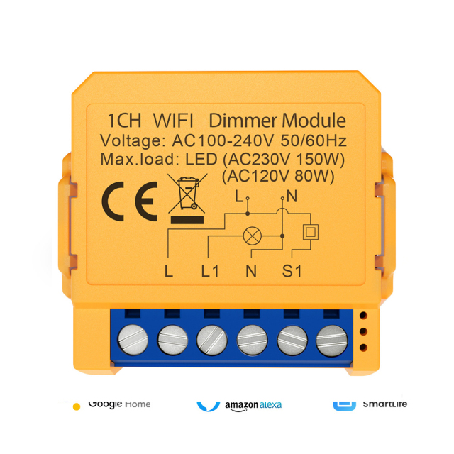 WiFi/ZigBee dimming on-off device 1/2-way cassette smart switch lighting module