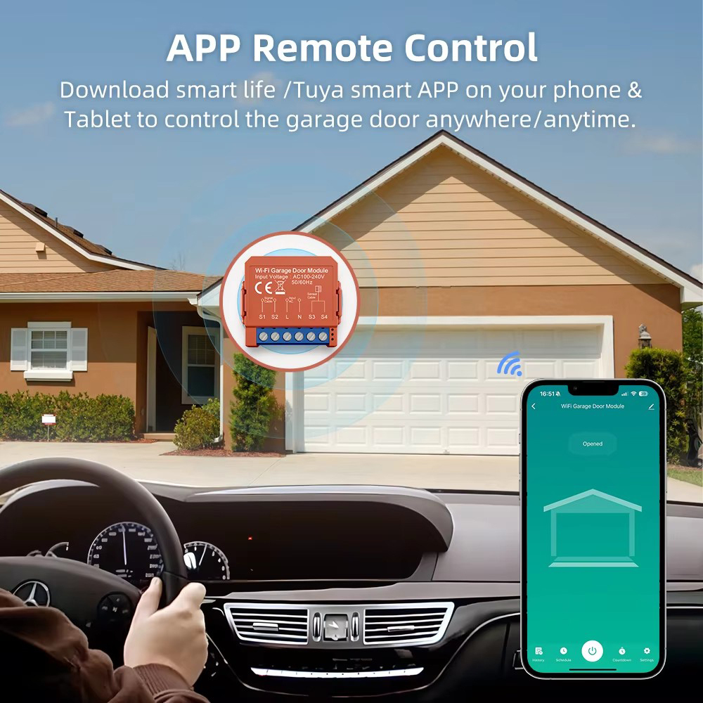 Tuya smart WiFi garage door module timing garage flap rolling shutter door intelligent switch on and off device