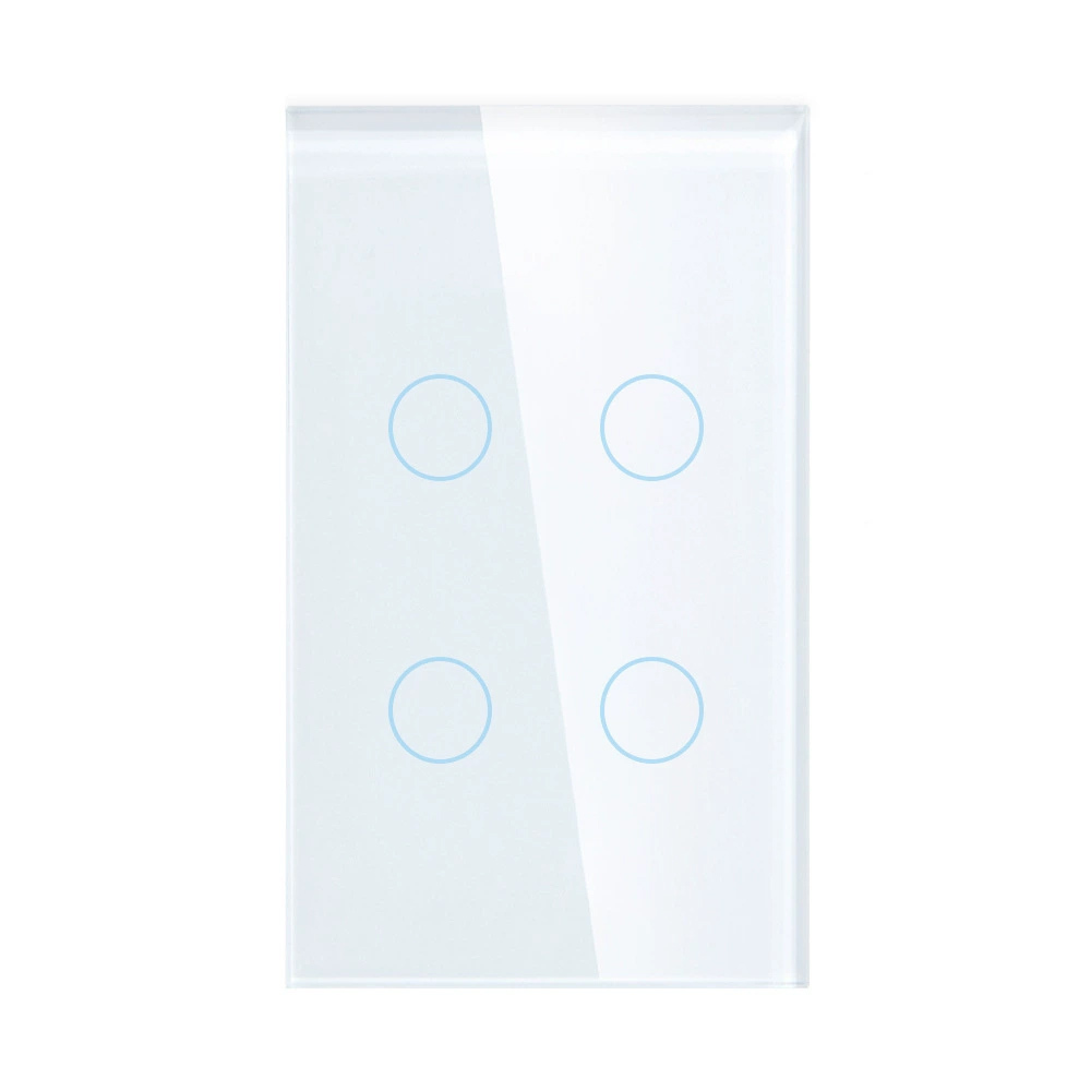 HomeKit WiFi Smart Wall Touch Switch Light Switch Glass Panel Wireless Remote Control with Timer Function Support Apple HomeKit, Amazon Alexa and Google Assistant No hub required