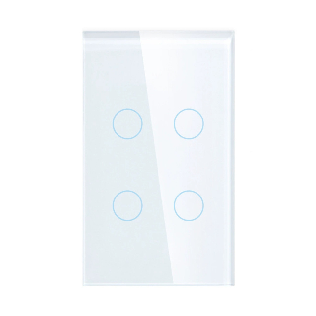 HomeKit WiFi Smart Wall Touch Switch Light Switch Glass Panel Wireless Remote Control with Timer Function Support Apple HomeKit, Amazon Alexa and Google Assistant No hub required