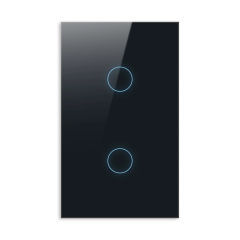 HomeKit WiFi Smart Wall Touch Switch Light Switch Glass Panel Wireless Remote Control with Timer Function Support Apple HomeKit, Amazon Alexa and Google Assistant No hub required