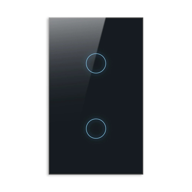HomeKit WiFi Smart Wall Touch Switch Light Switch Glass Panel Wireless Remote Control with Timer Function Support Apple HomeKit, Amazon Alexa and Google Assistant No hub required