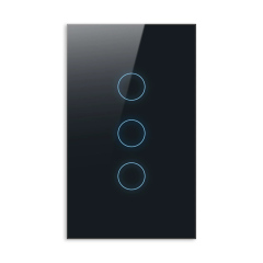 HomeKit WiFi Smart Wall Touch Switch Light Switch Glass Panel Wireless Remote Control with Timer Function Support Apple HomeKit, Amazon Alexa and Google Assistant No hub required