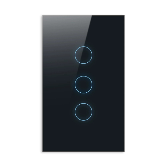 HomeKit WiFi Smart Wall Touch Switch Light Switch Glass Panel Wireless Remote Control with Timer Function Support Apple HomeKit, Amazon Alexa and Google Assistant No hub required