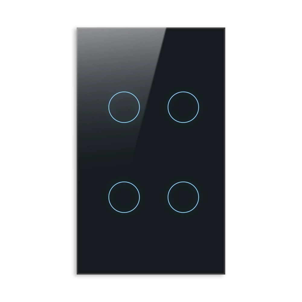 HomeKit WiFi Smart Wall Touch Switch Light Switch Glass Panel Wireless Remote Control with Timer Function Support Apple HomeKit, Amazon Alexa and Google Assistant No hub required