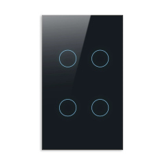 HomeKit WiFi Smart Wall Touch Switch Light Switch Glass Panel Wireless Remote Control with Timer Function Support Apple HomeKit, Amazon Alexa and Google Assistant No hub required