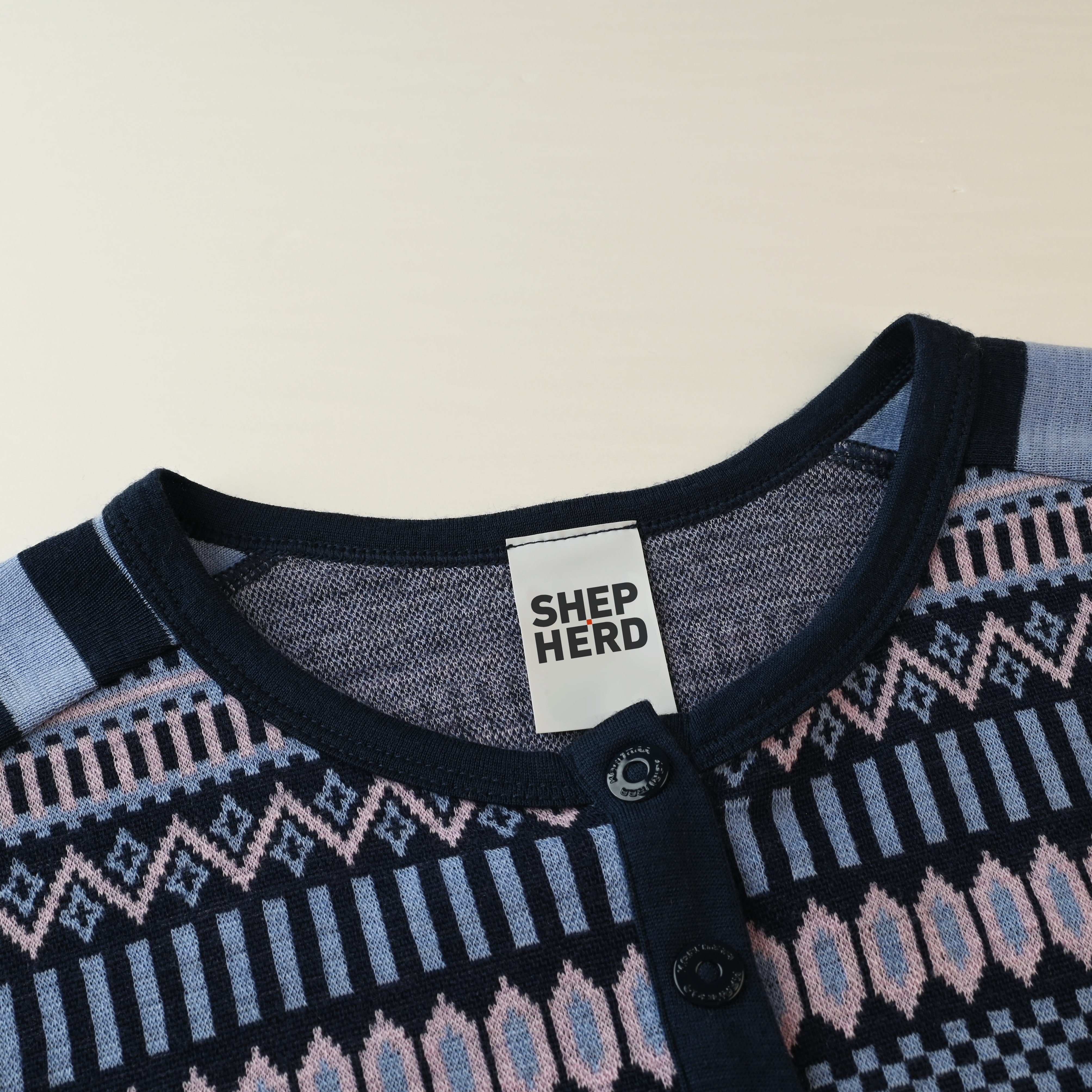 Pure Merino Wool Technical Henley Shirt | Breathable Outdoor Geometric Jacquard Mid-Layer,Pure Merino Wool Technical Henley Shirt | Breathable Outdoor Geometric Jacquard Mid-Layer