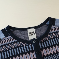 Pure Merino Wool Technical Henley Shirt | Breathable Outdoor Geometric Jacquard Mid-Layer,Pure Merino Wool Technical Henley Shirt | Breathable Outdoor Geometric Jacquard Mid-Layer