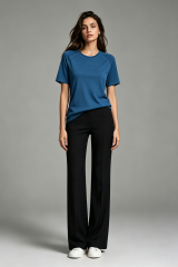 Premium Merino Wool Stretch Knit Top | Elegant Split Color Mock Neck Shirt for All Seasons,Premium Merino Wool Stretch Knit Top | Elegant Split Color Mock Neck Shirt for All Seasons