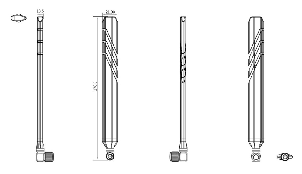 4G External Rubber Duck Antenna High Gain L‑type LTE Signal Enhancement FPV Drone Dedicated