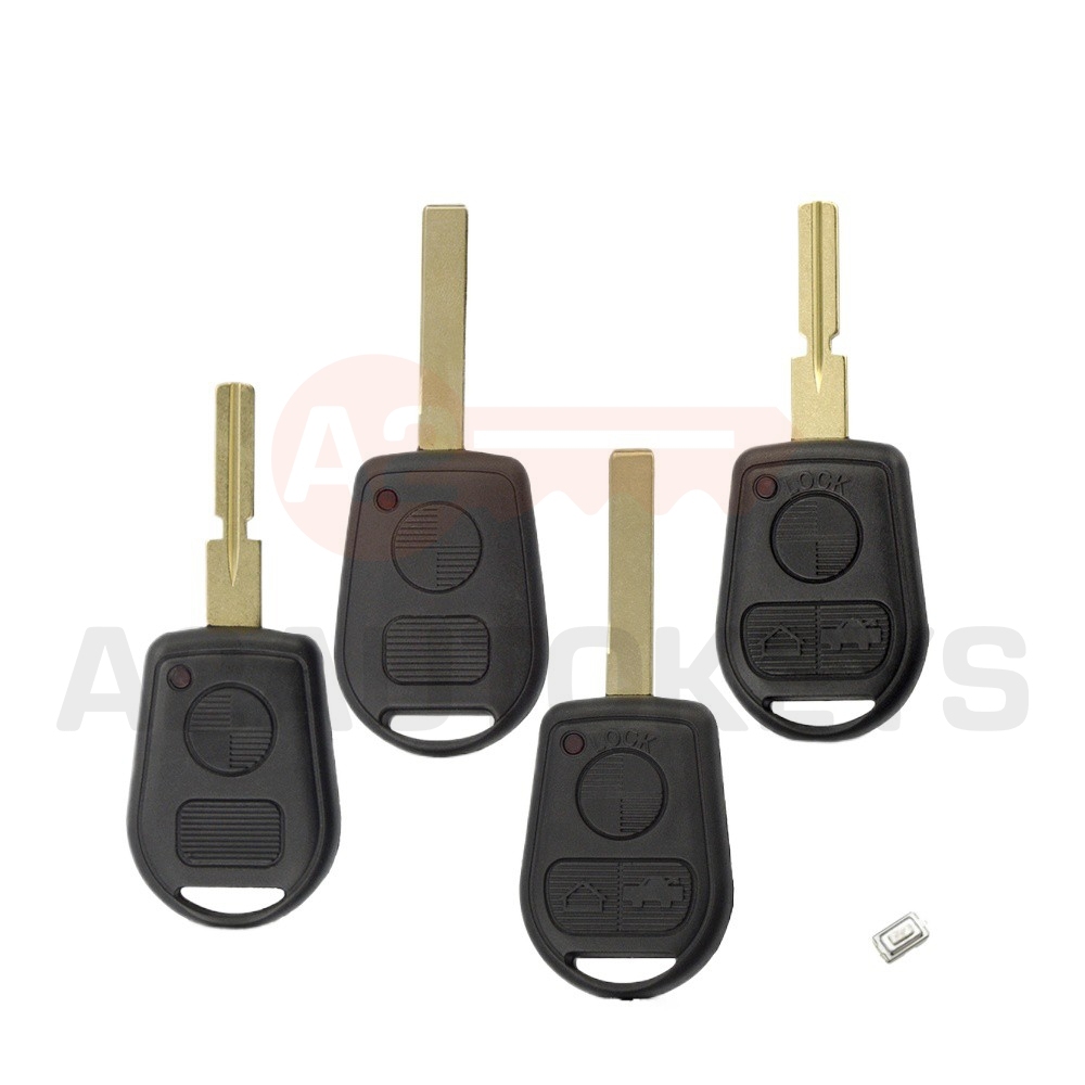 TranSponder Car Key Fob Car Key Shell Cover Case for B M W 2/3 Buttons Remote Key Shell with HU92/HU58 Blade