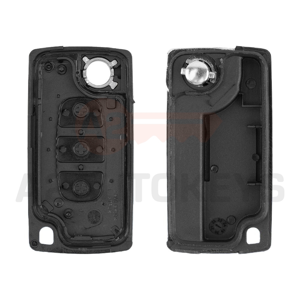 3Buttons 433MHZ ASK ID46 Chip 0523 VA2 Blade Flip Remote Control Car Key for Peugeot Smart Vehicle Blank Car Key Fob