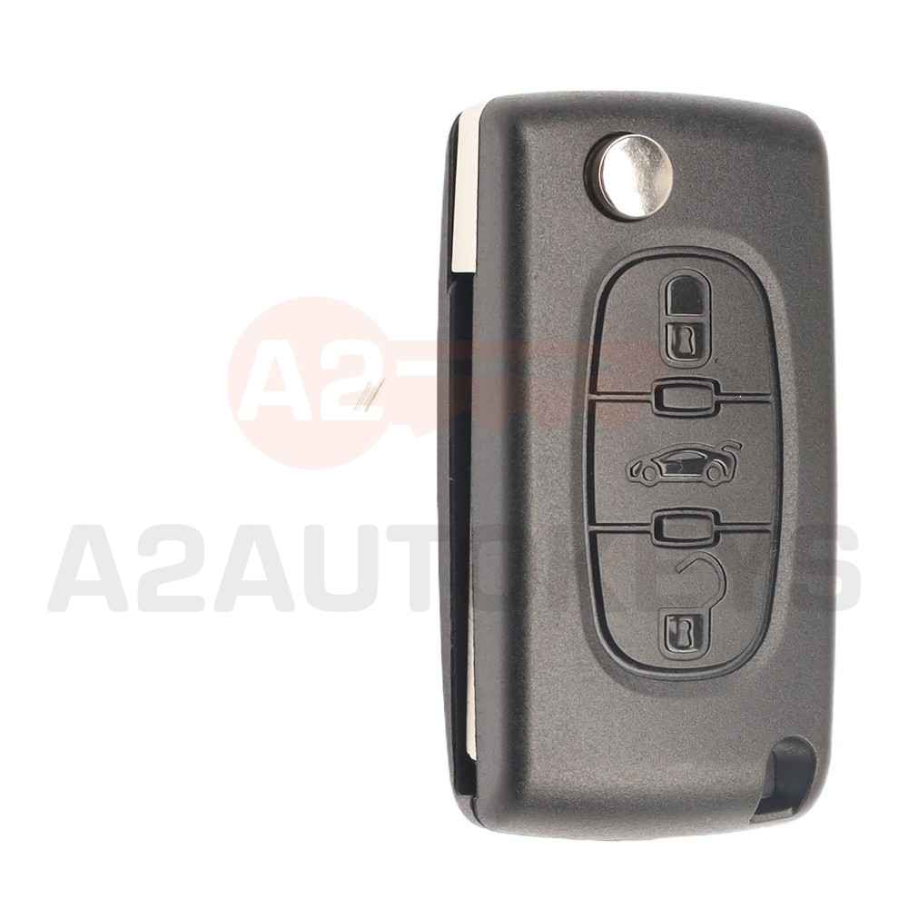 3Buttons Trunk  433MHZ ASK 0523 HU83 Key Blade Flip Remote Control Car Key for Peugeot Smart Vehicle Blank Car Key