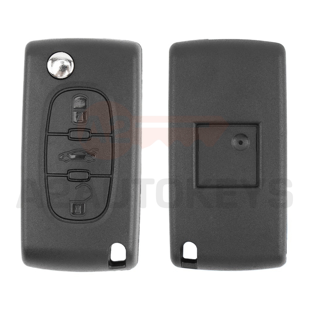 3Buttons Trunk  433MHZ ASK 0523 HU83 Key Blade Flip Remote Control Car Key for Peugeot Smart Vehicle Blank Car Key