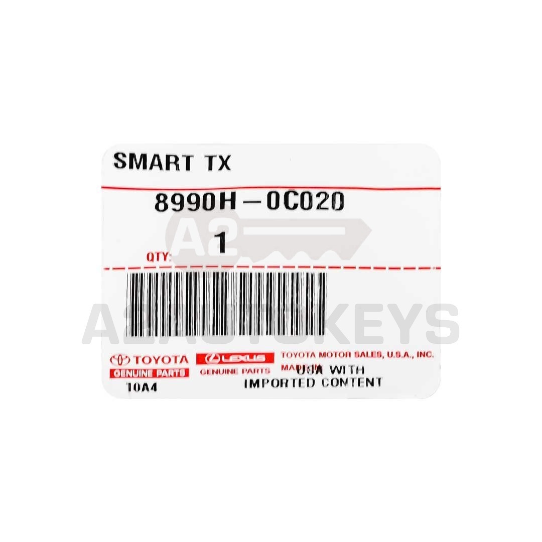 Toyota Sequoia 2023 Genuine Smart Remote Key 3+1 Buttons 315MHz 8990H-0C020 / 8990H-0C021