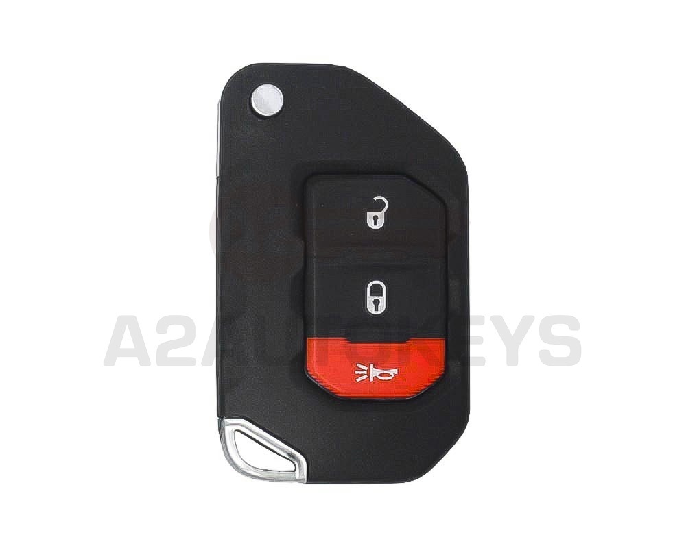 Jeep Wrangler 2018-2025 Original Flip Remote Key 2 + 1 Buttons 433MHz 68416782AA / 68416782AB / 68416782AC / 68416782AD