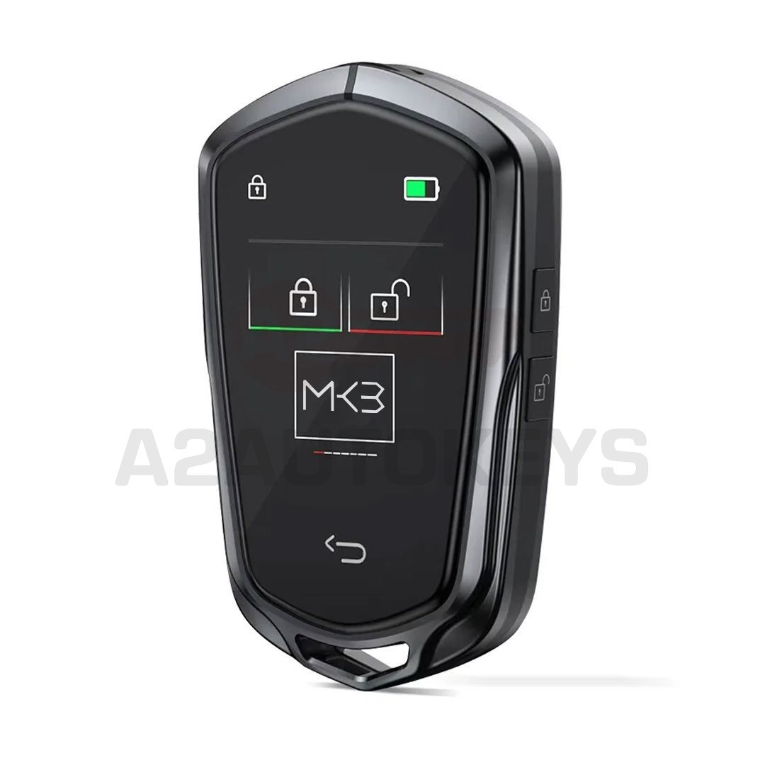 LCD Universal Smart Key Kit With Keyless Entry And IOS Car Cadillac Style Location Tracking System Black Color