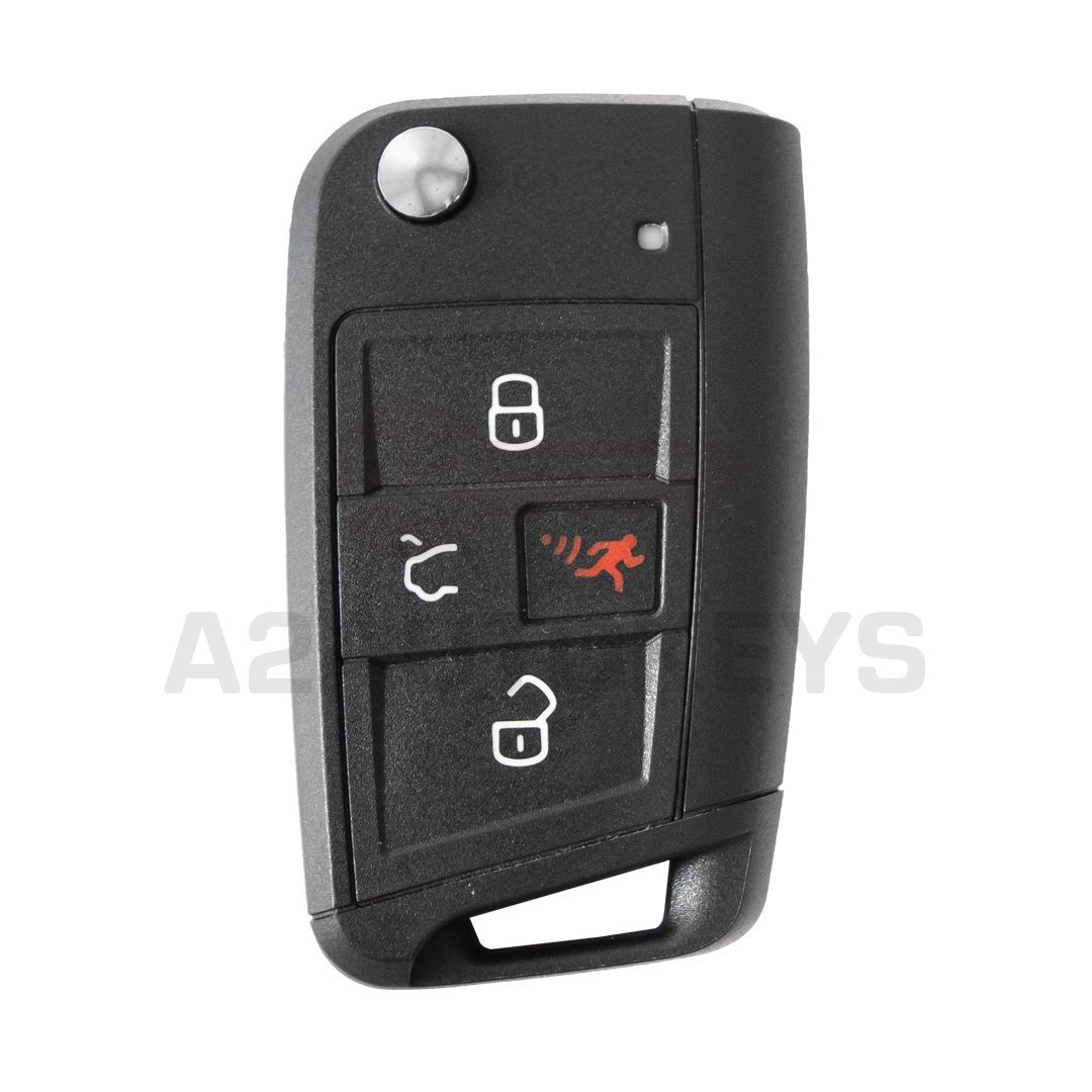 Volkswagen Flip Remote Key Proximity Type 3+1 Buttons 433MHz MQB Transponder