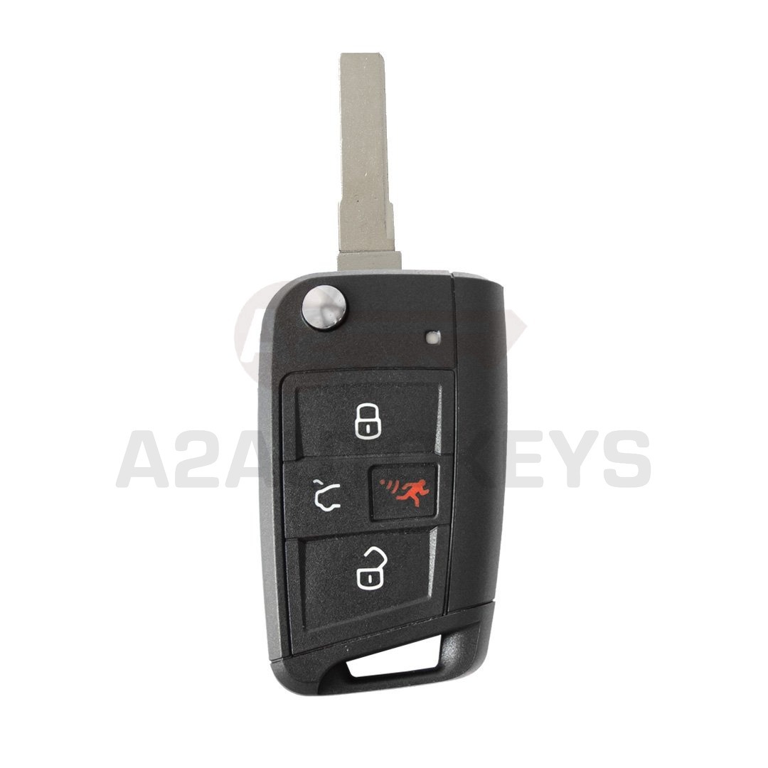 Volkswagen Flip Remote Key Proximity Type 3+1 Buttons 433MHz MQB Transponder