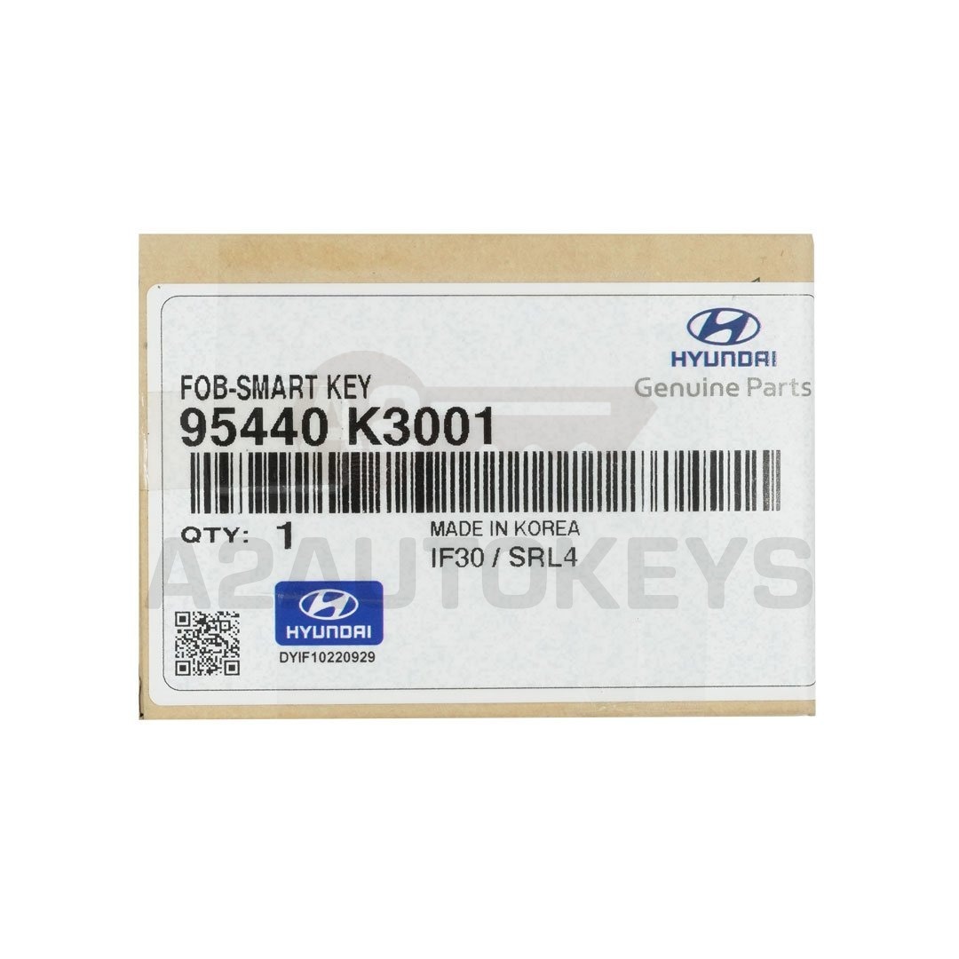 Hyundai Venue 2020-2022 Genuine Smart Remote Key 3 Buttons 433MHz 95440-K3001