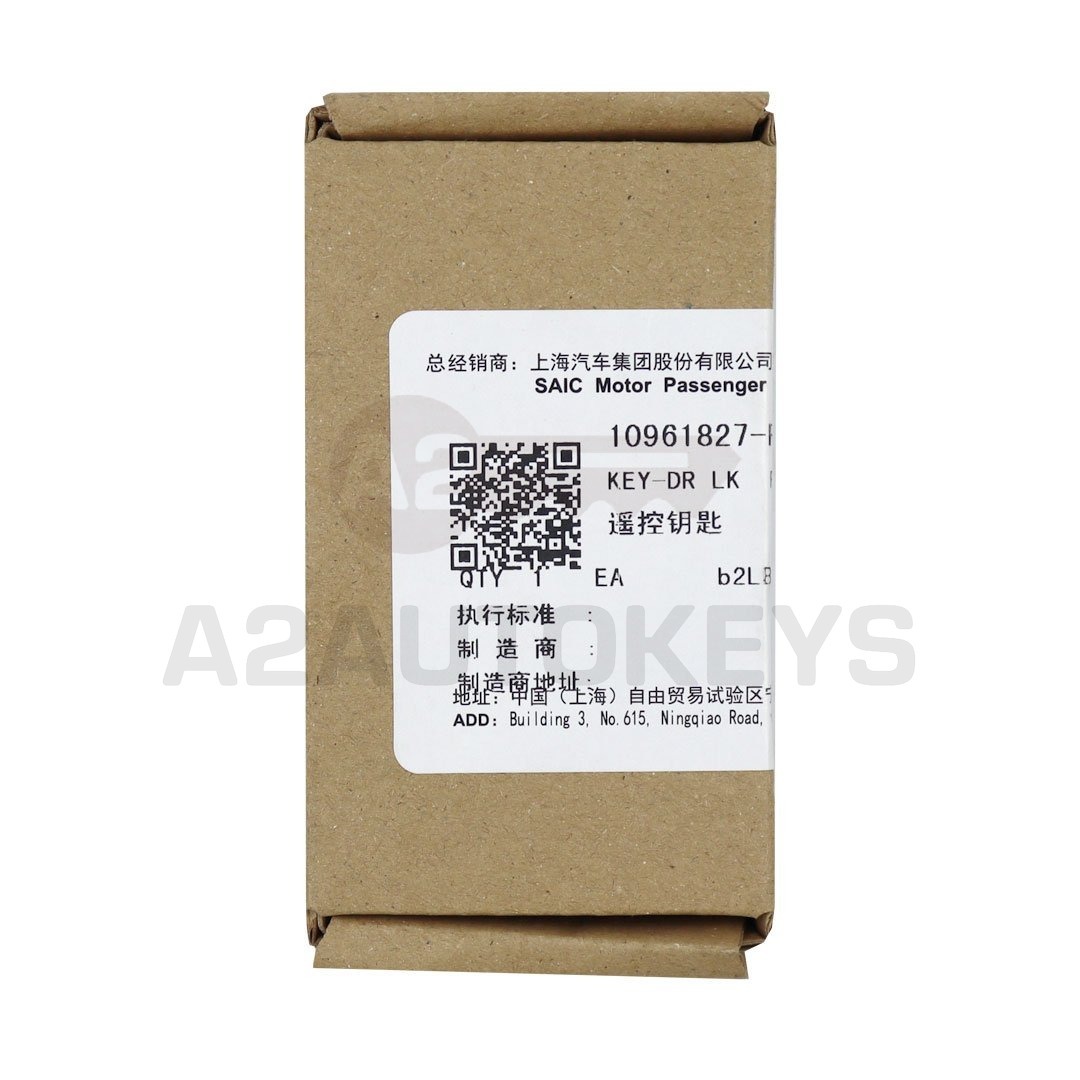 MG 5 ZS GT 2019-2023 Genuine Smart Remote Key 3 Buttons 433MHz 10961827, 10634237, 10944998, 11388828