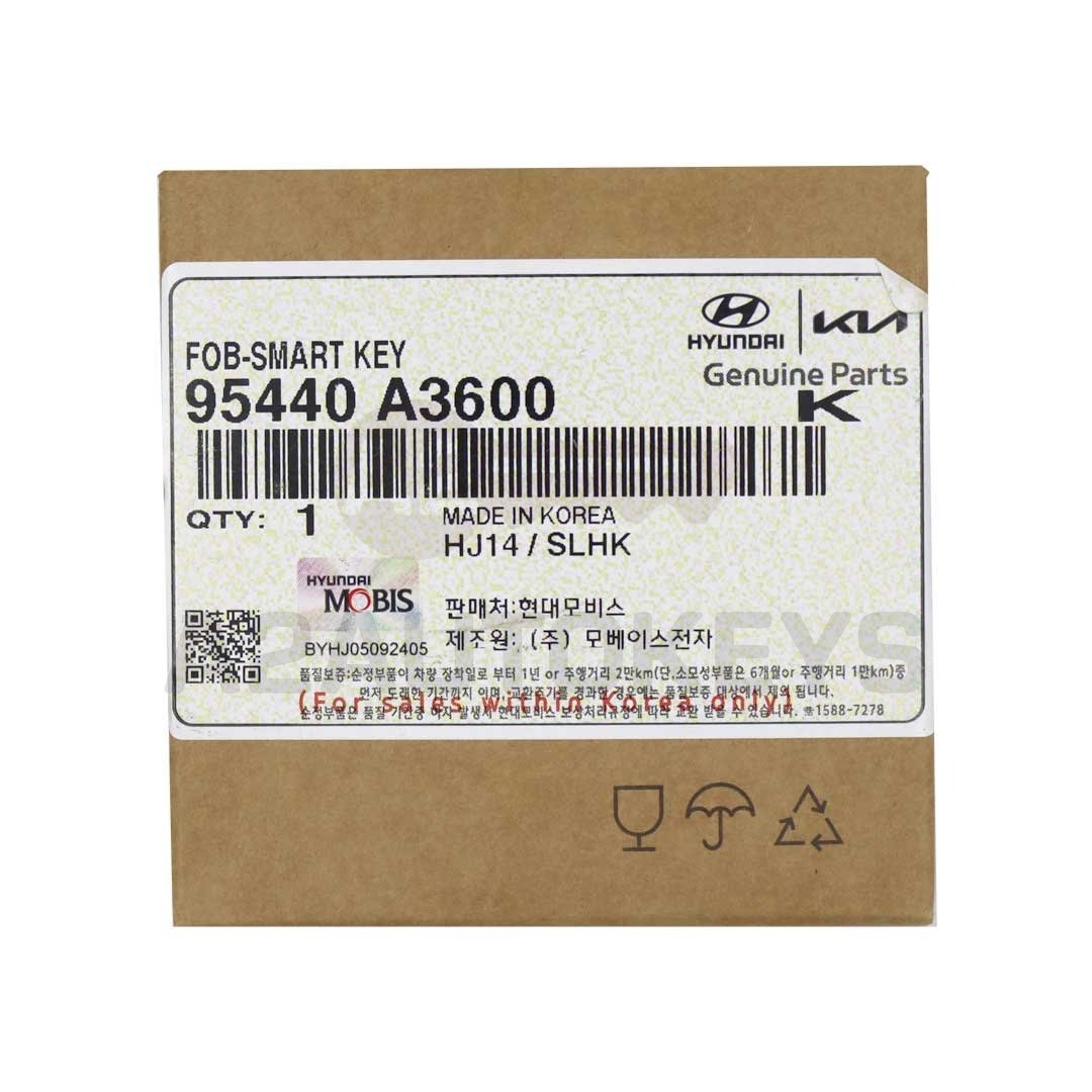 Kia Ray 2023 Genuine Smart Remote Key 4 Buttons 433MHz 95440-A3600