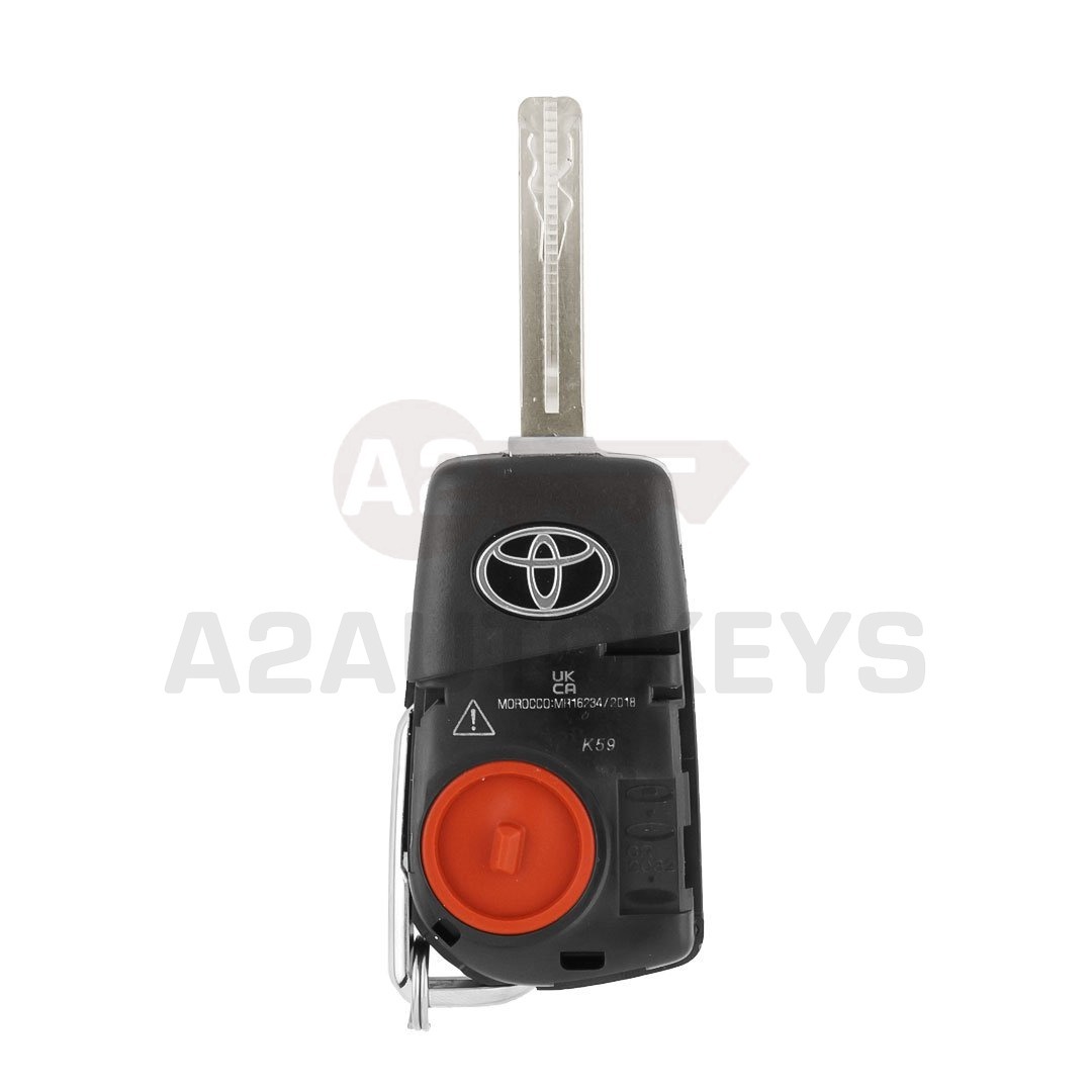 Toyota Original Flip Remote 2 Buttons 433.58/434.42MHz FSK FCC ID: B2A2F2R