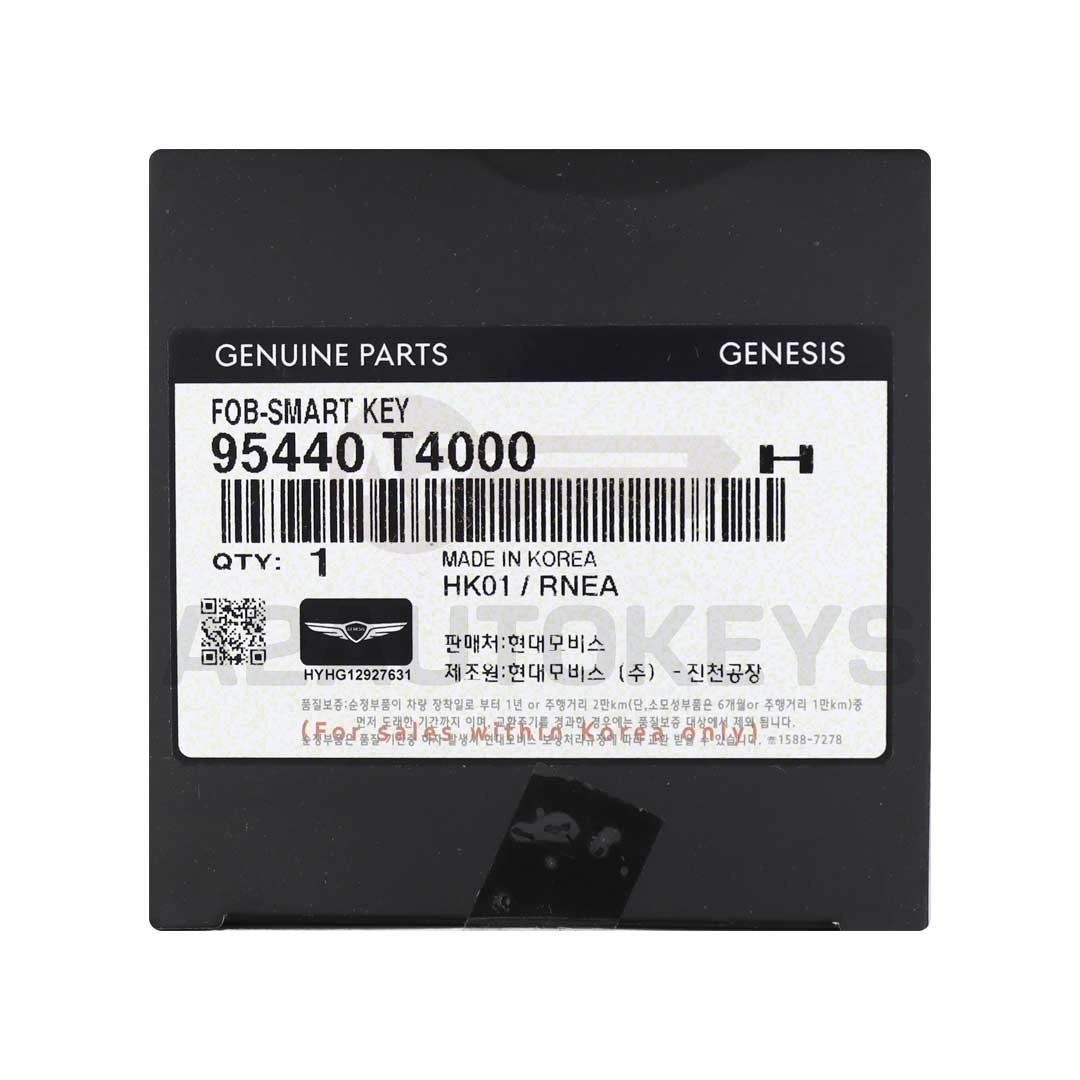 Genesis G90RS4 2022 Genuine Smart Remote Key 4+1 Buttons 433MHz Black Color 95440-T4000