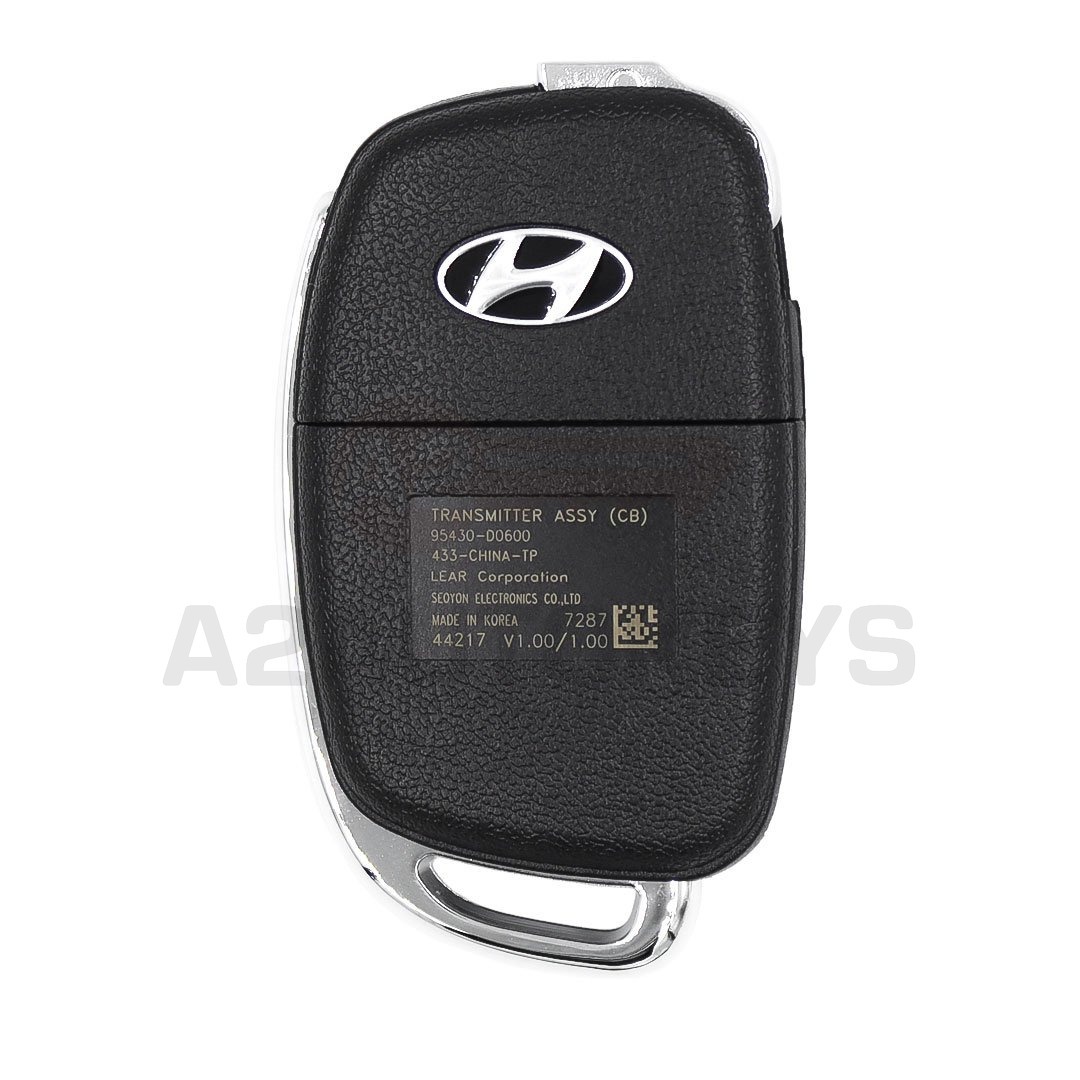 Hyundai Reina 2019 Genuine Flip Remote 2 Button 433MHz 95430-D0600