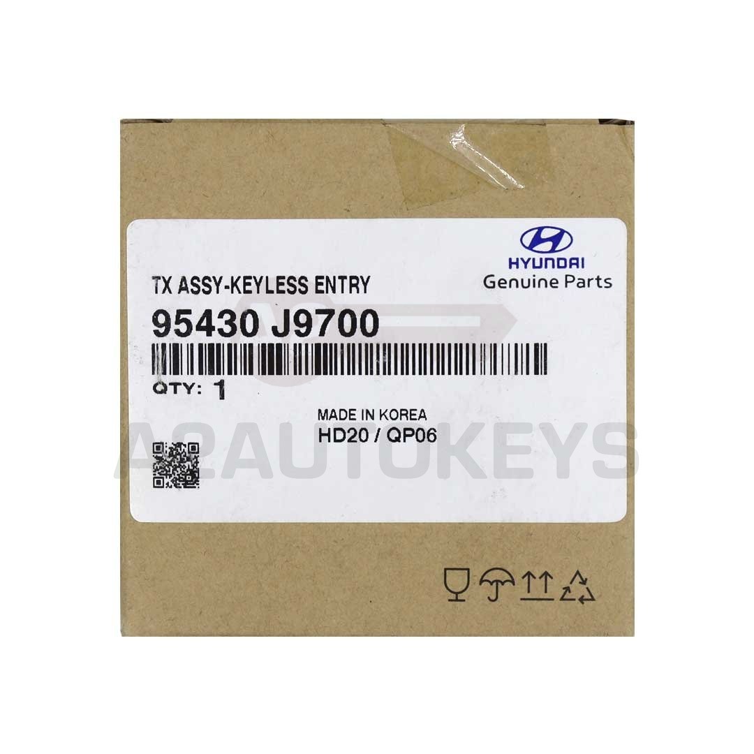 Hyundai Kona 2019 Genuine Flip Remote Key 4 Buttons 433MHz 95430-J9700