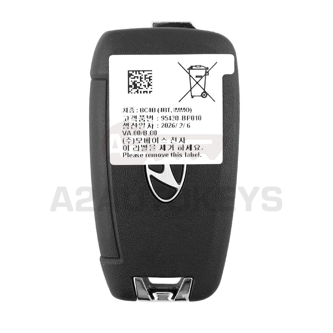 Hyundai I20 2026 Original Flip Remote Key 3+1 Buttons 433MHz 95430-BP010