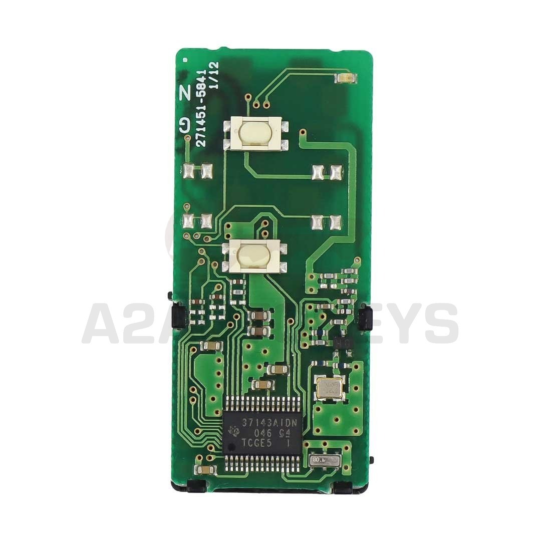 Toyota Smart Key 2 Buttons 312MHz Black Cover PCB 271451-5841