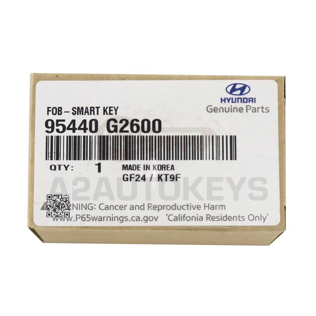 Hyundai IONIQ 2020 Genuine Smart Remote Key 3 Buttons 433MHz 95440-G2600