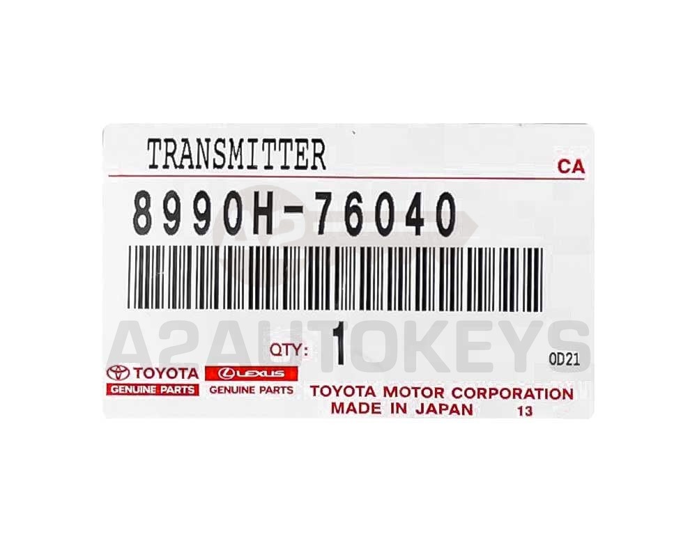 Lexus UX250 / RX350 Genuine Smart Remote Key 312.11/314.35MHz 8990H-76040