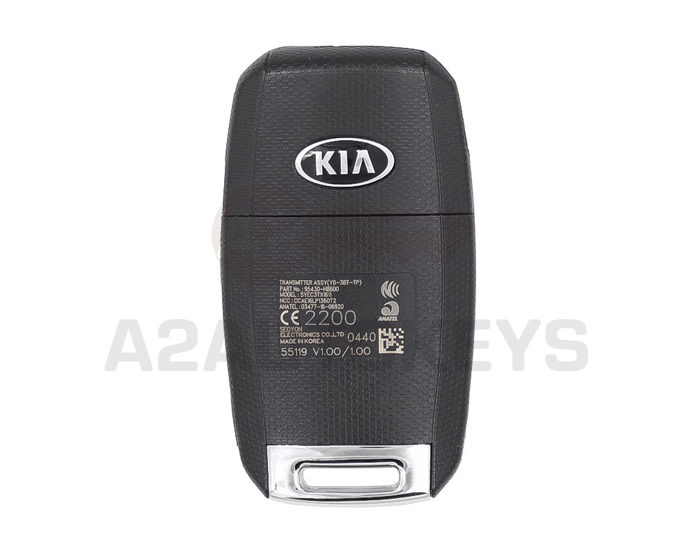 KIA Rio 2020 Genuine Flip Remote Key 3 Buttons 433MHz 95430-H8600