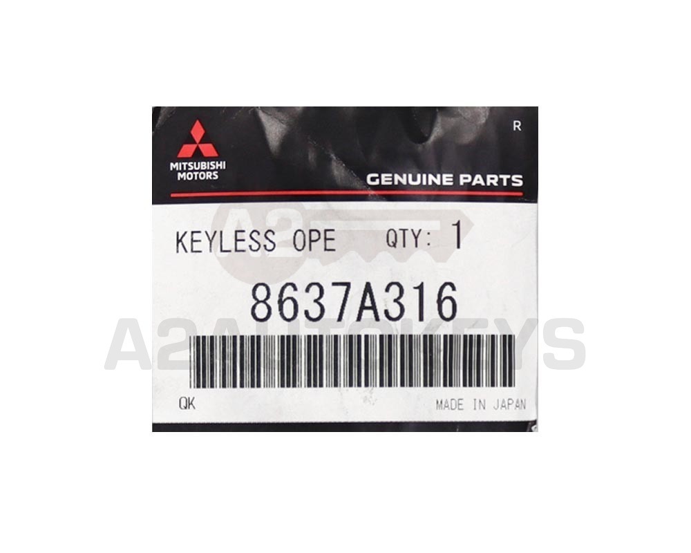 Mitsubishi Outlander 2008-2021 Genuine Smart Key 2+1 Button 315MHz 8637A316 / 8637C803