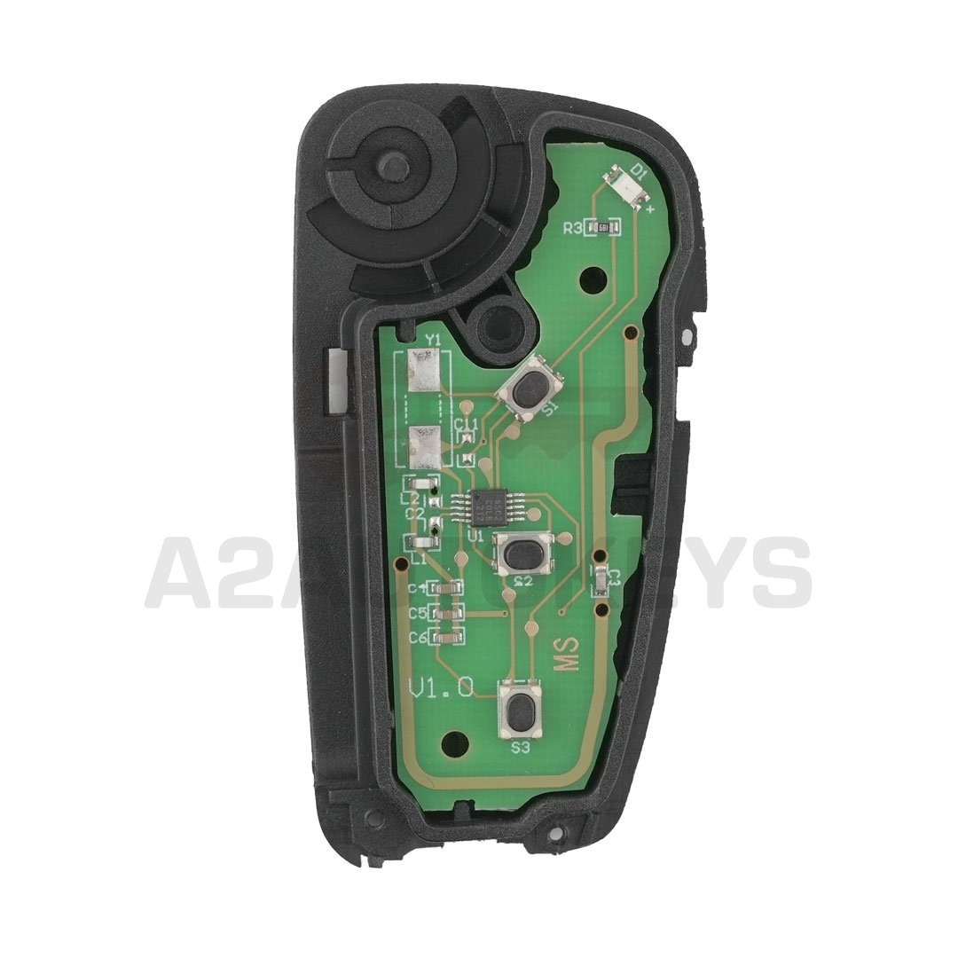 Audi A3 2014 Flip Remote Key 48 TP25 Transponder 3 Buttons 433MHz