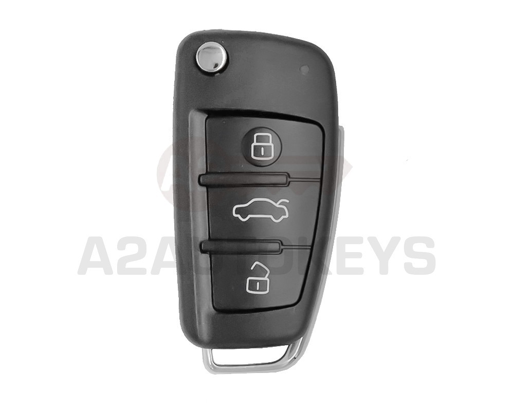 Audi A6L Q7 Flip Remote Key 3 Buttons 433MHz 8E Transponder