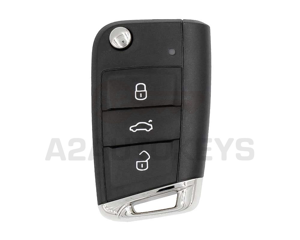 Skoda 2019 Octavia Original Flip Remote Key Proximity Keyless Go 3 Buttons 433MHz 5E0959752A