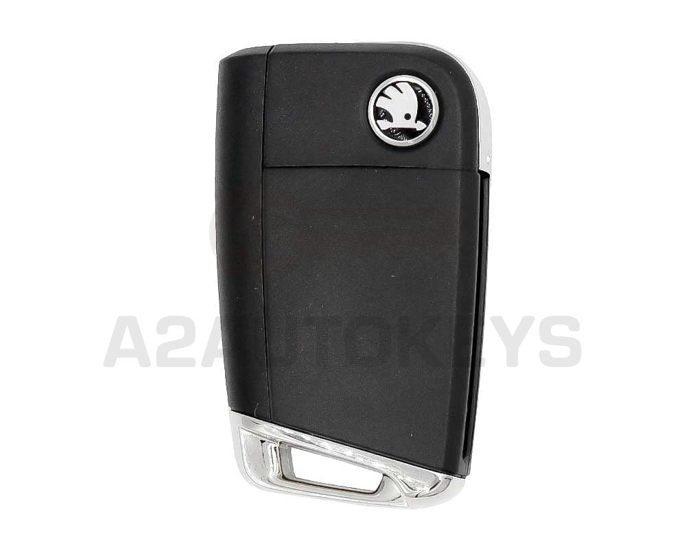 Skoda 2019 Octavia Original Flip Remote Key Proximity Keyless Go 3 Buttons 433MHz 5E0959752A