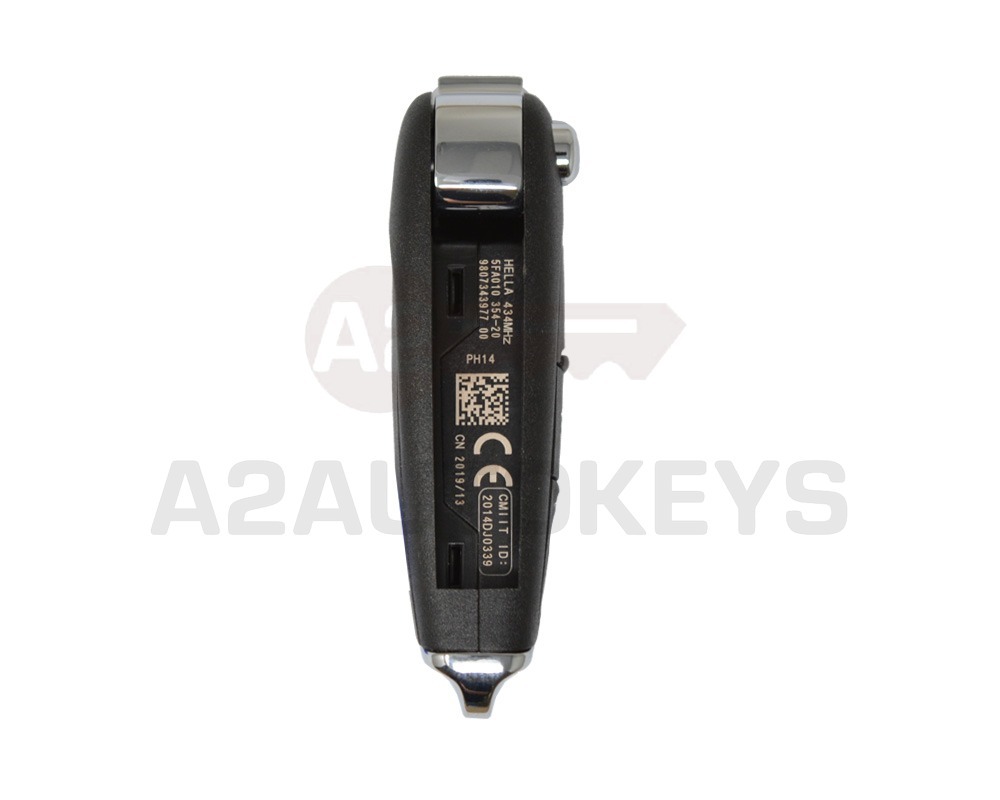 Citroen C4 DS4 Genuine Flip Remote Key 3 Buttons 433.92MHz FSK Transponder PCF7941 - 9807343977