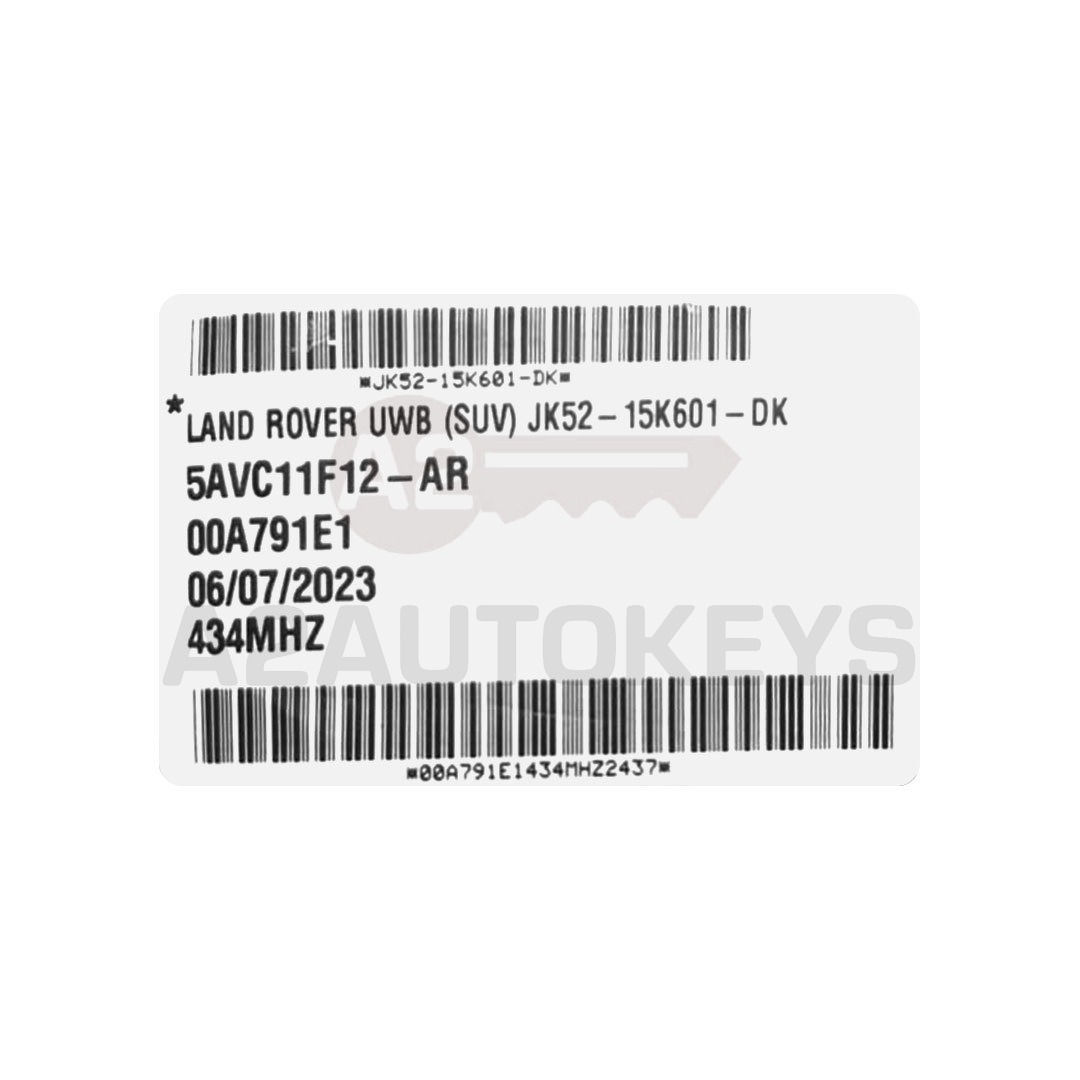 Range Rover 2019-2024 Genuine Smart PEPS Remote Key 5 Buttons 433MHz JK52-15K601-DK / LR116874