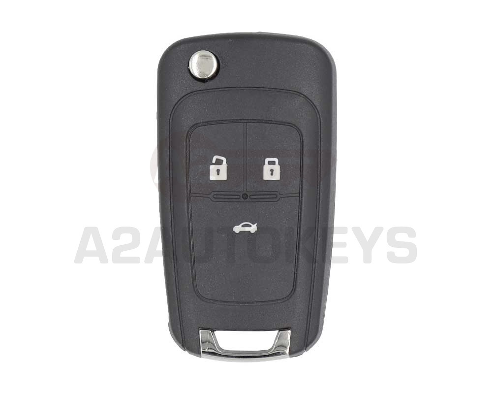 Chevrolet Cruze 2010-2017 Flip Smart Remote Key 3 Buttons 433Mhz PCF7952E Transponder
