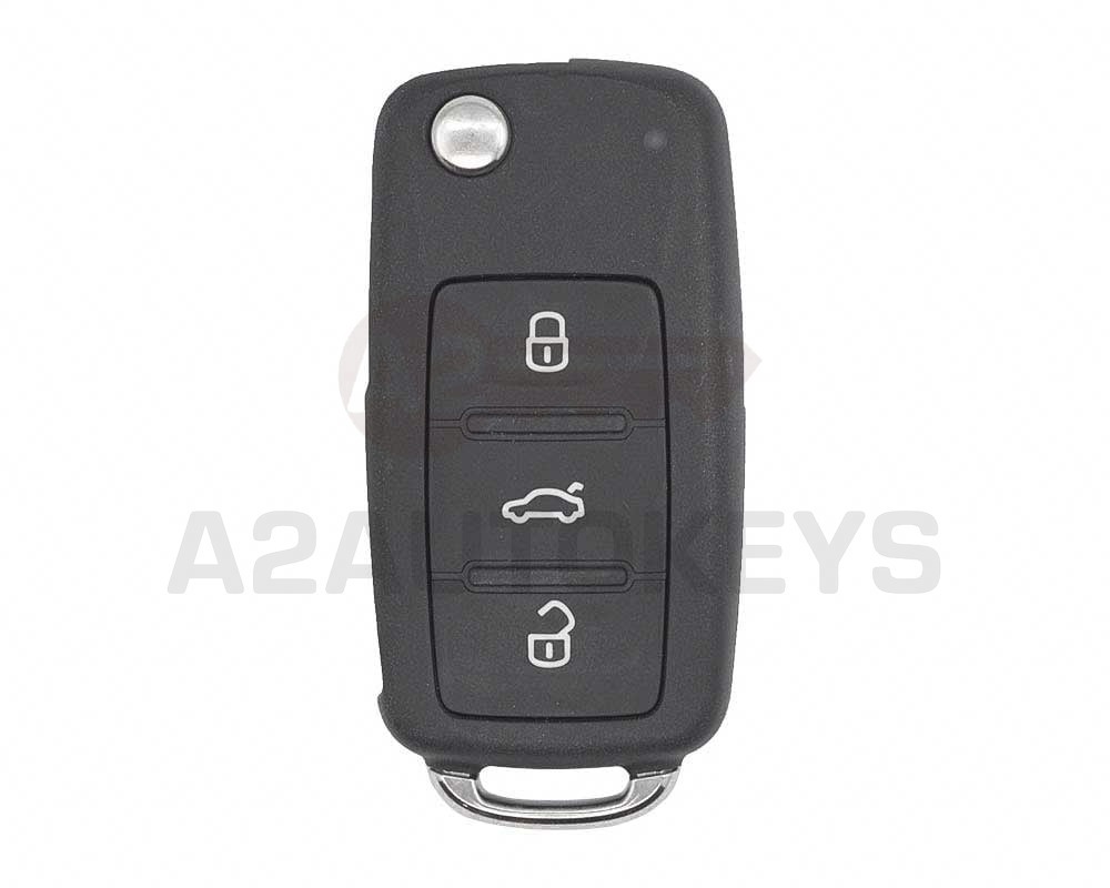 Volkswagen VW UDS Type Flip Remote Key 3 Buttons 433MHz ID48 Transponder