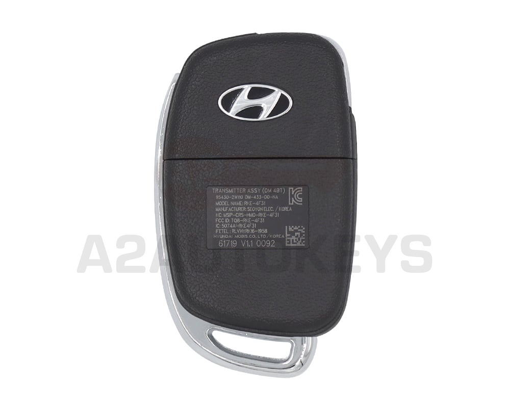 Hyundai Santa Fe 2016-2018 Genuine Flip Remote Key 433MHz 95430-2W110