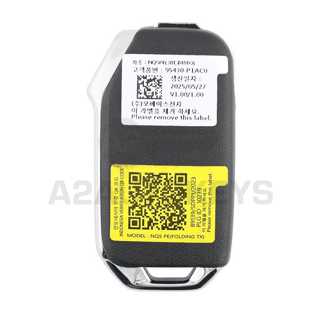 Kia Sportage 2025 Genuine Flip Remote Key 3 Buttons 433MHz 95430-P1AC0